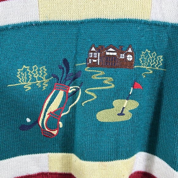 Blarney Castle Designs Ireland Men's Size Large Golf Wool Blend Crewneck Sweater - Picture 2 of 5